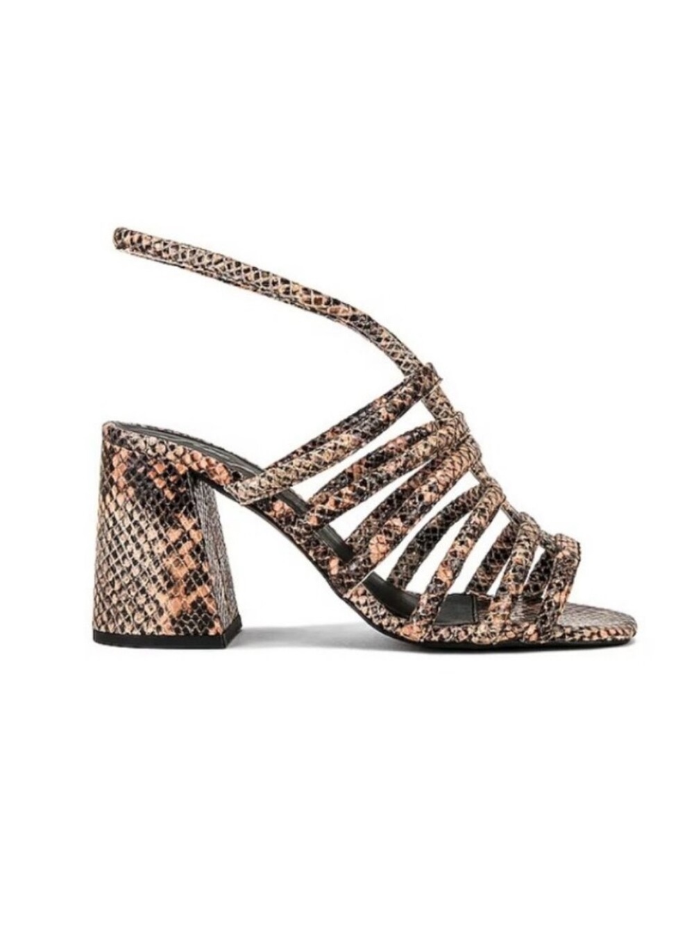 Free People Women's Colette Python Strap Heel Sandal Size 37 or US 7